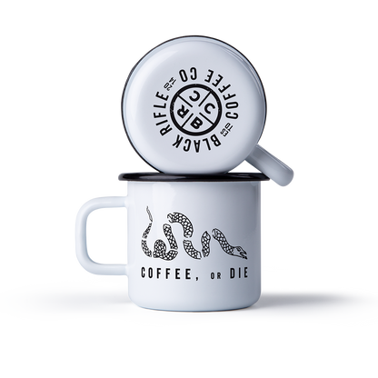 Coffee or Die Enamel Mug