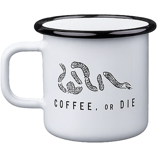 Coffee or Die Enamel Mug